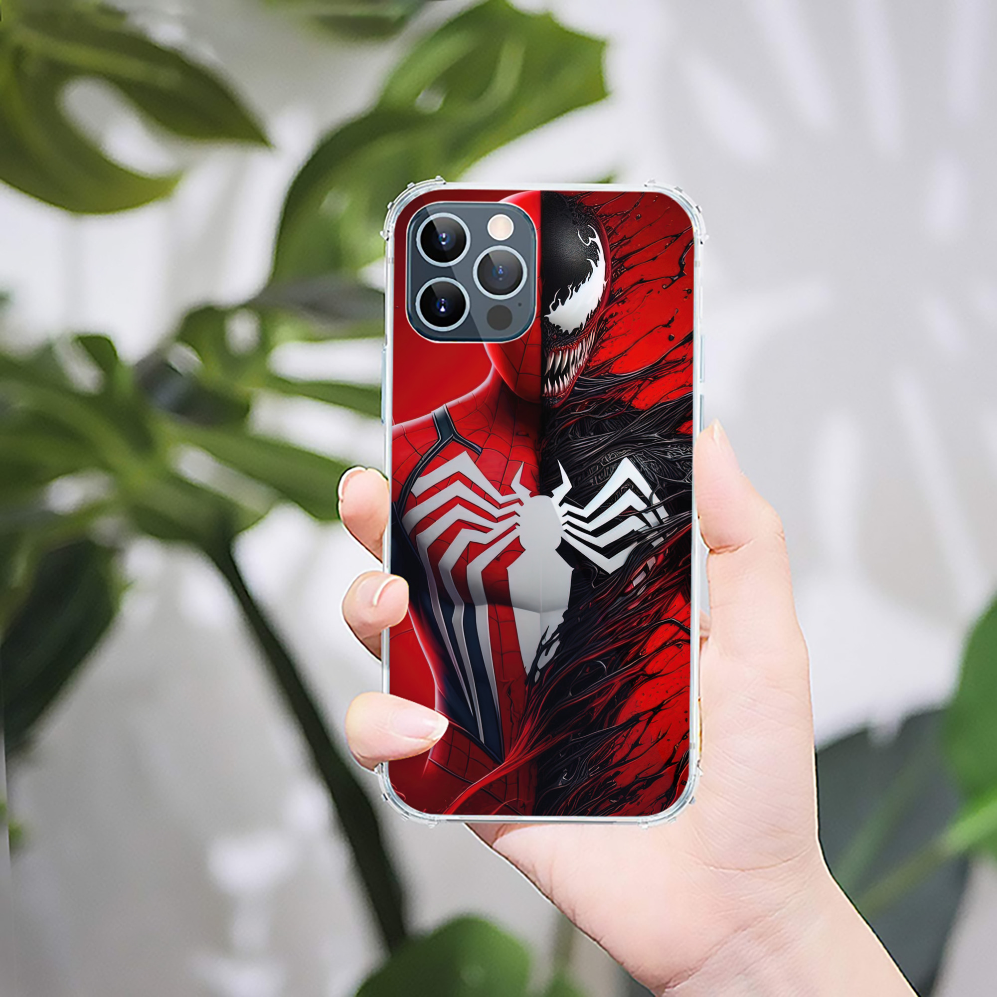 （画像用） Spider Man スパイダーマン 【iPhone 12シリーズ対応】透明スマホケース（クリアソフトケース）